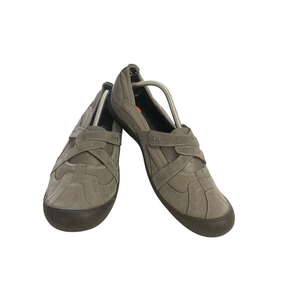 Clarks Women's size 10M Gray Casual Leather Slip-On Shoes - Picture 1 of 8